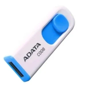 ADATA C008 32GB USB 2.0 Retractable Capless Flash Drive, White
