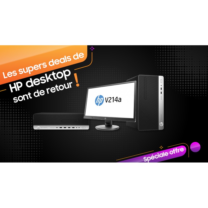 PC DE BUREAU HP PRO 300 G3 I3 8É GÉN 4GO 1TO + ECRAN