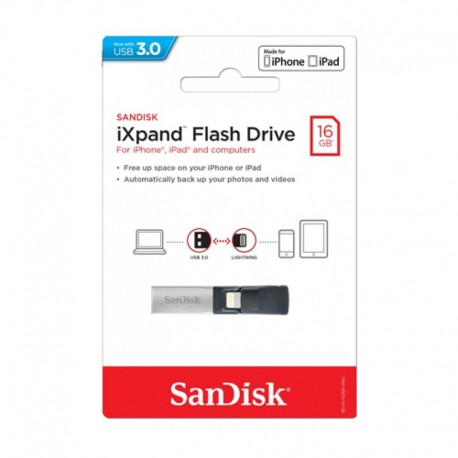 SANDISK MINI CLE USB 16 GB IXPAND POUR IPHONE