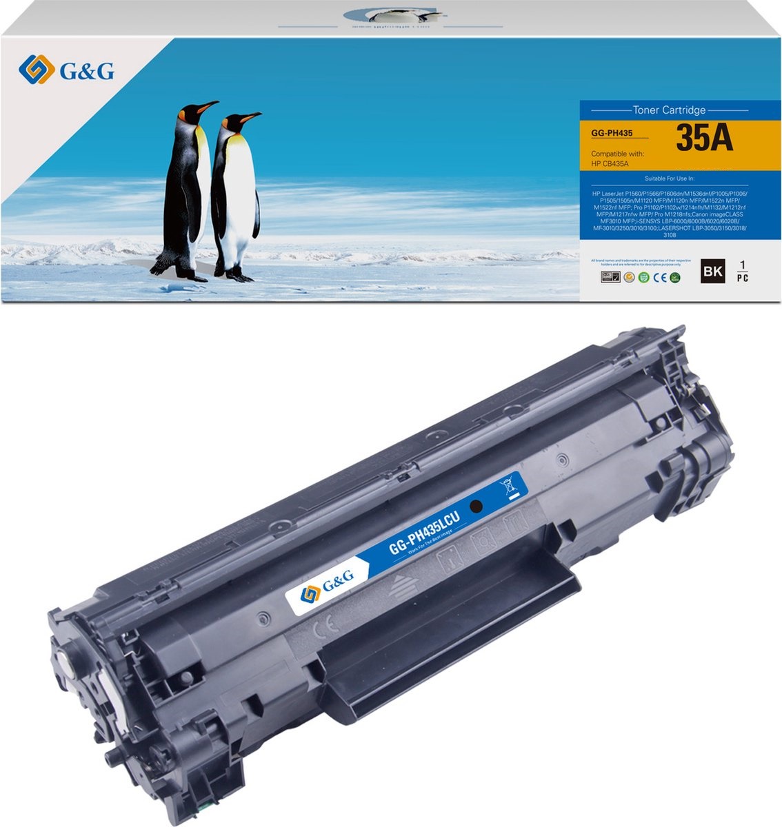 Toner Compatible pour HP - CE285A/ CB435A/CB436A/CE278A