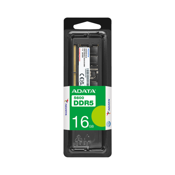 Barrette mémoire ADATA U-DIMM 16GB DDR5-5600 MHz (AD5U560016G-S)