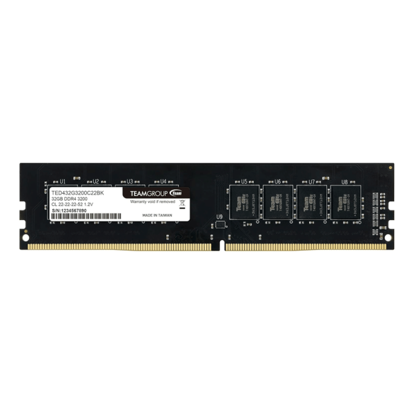 Barrette mémoire de bureau UDDIM DDR4 TEAM ELITE 16 Go 3200 CL22 (TED416G3200C2201)