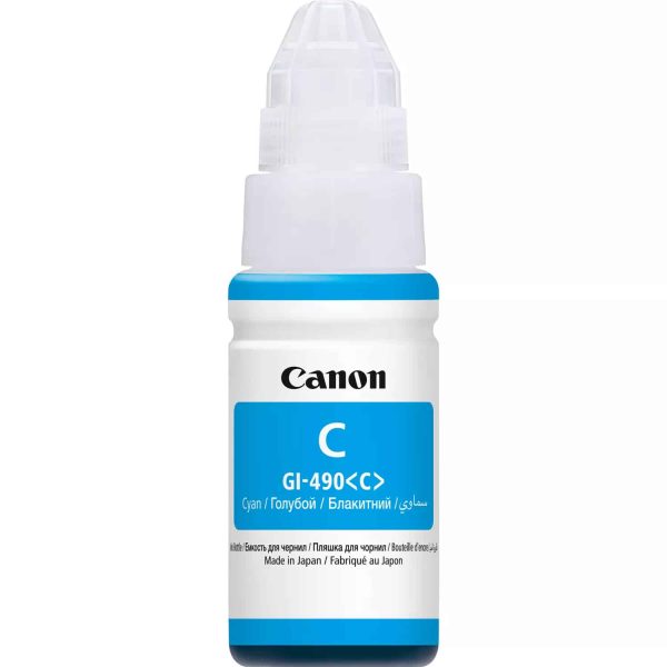 Bouteille d'encre Canon GI-490C - Cyan (0664C001AA) (0664C001AB)