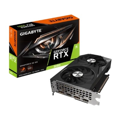 CARTE GRAPHIQUE GIGABYTE RTX 3060 WINDFORCE OC 12GB (AR01221)