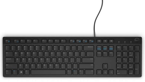Clavier Bureau DELL KB216 USB AZERTY Français Noir