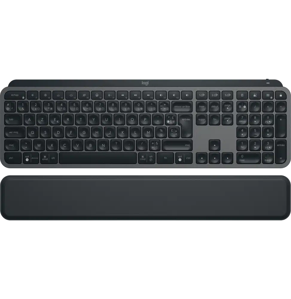 Clavier sans fil Logitech MX Keys Plus avec repose-poignets - AZERTY (920-009406)