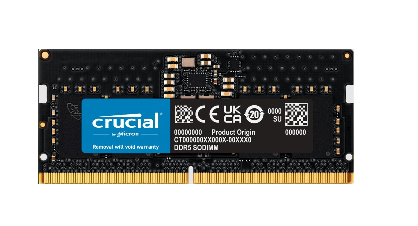Barrette Mémoire CRUCIAL 8 GB DDR5-5600 SODIMM (CT8G56C46S5)