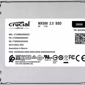 Disque Dur Externe Crucial MX500 - 250GB 3D NAND SATA 2.5 (CRUCIAL250SSD)