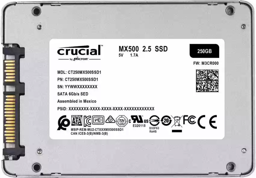 Disque Dur Externe Crucial MX500 - 250GB 3D NAND SATA 2.5 (CRUCIAL250SSD)