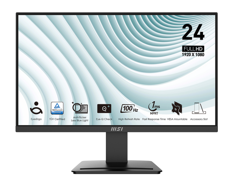 Moniteur MSI 24″ Pro MP2412 – Full HD (MP2412)(MSI_ 9S6-3BA9CH-042)