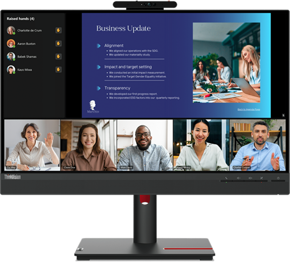 Écran Plat 24" Lenovo ThinkVision T24v-30 (63D8MAT3EU)