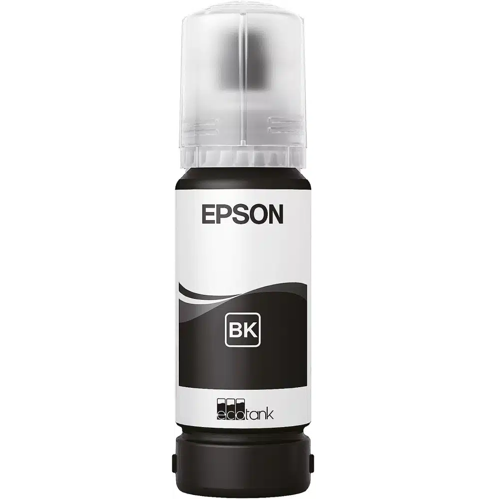 Epson 108 Noir - Bouteille d'encre Epson EcoTank d'origine (C13T09C14A)