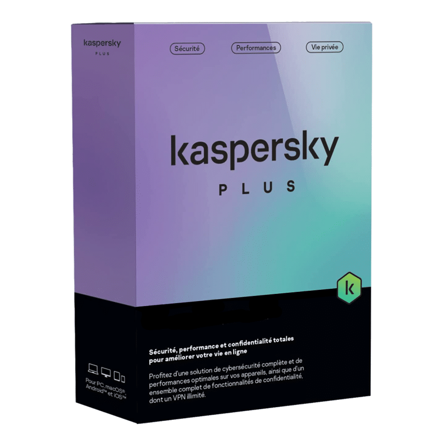 Kaspersky Plus (équivalent à Internet Security) - 10 Postes / 1 an (KL10428BKFS-MAGFFP)