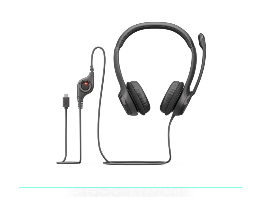 Micro-casque filaire Logitech H390 - USB type-C (981-001576)