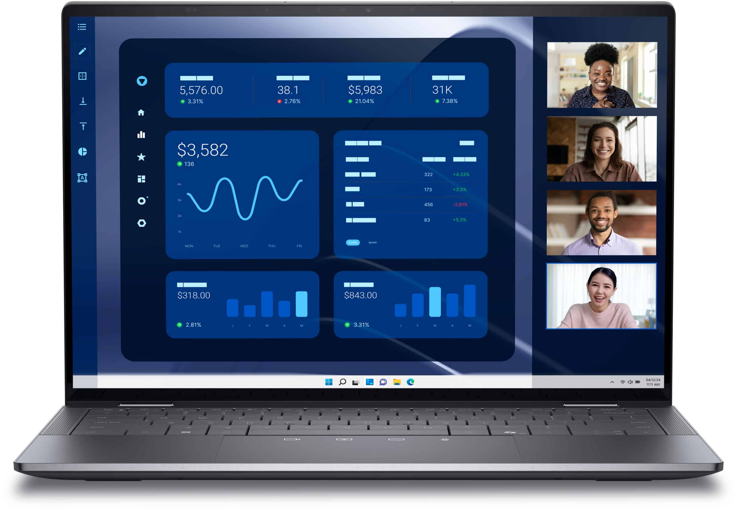 DELL Latitude 9450 2-in-1 Intel Core Ultra 7 165U Hybride (2-en-1) 35,6 cm (14") Écran tactile Quad HD+ 16 Go LPDDR5x-SDRAM 512 Go SSD Wi-Fi 7 (802.11be) Windows 11 Pro Noir