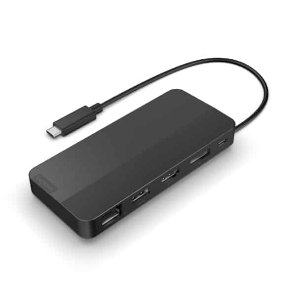 Station d'accueil de voyage Lenovo USB-C pour deux écrans - avec adaptateur (40B90100EU)