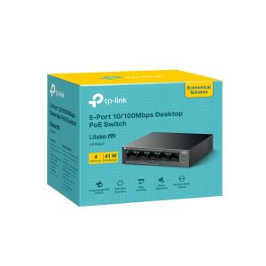 Switch TP-Link 5 ports 10/100 Mbps avec 4 ports PoE (LS105LP)
