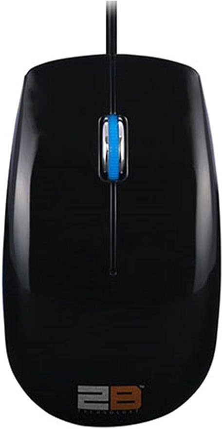 2B Optical wired mouse, Piano finishing, 1200DPI, Blue * Black