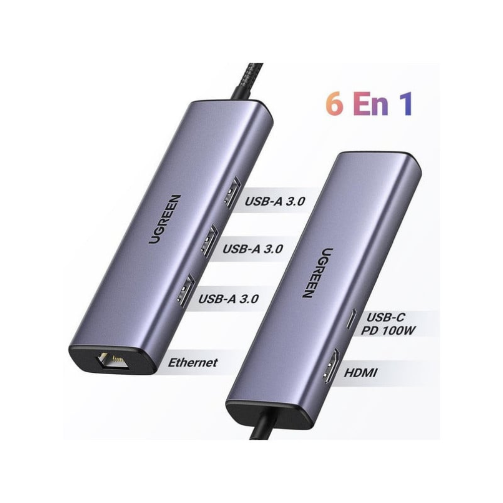 Ugreen Station d'accueil USB-C 6 en 1 – Image 2