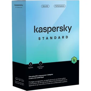Antivirus Kaspersky Standard 3 appareils 1 an - Sécurité essentielle PC (KL10418BCFS-25FFPMAG)