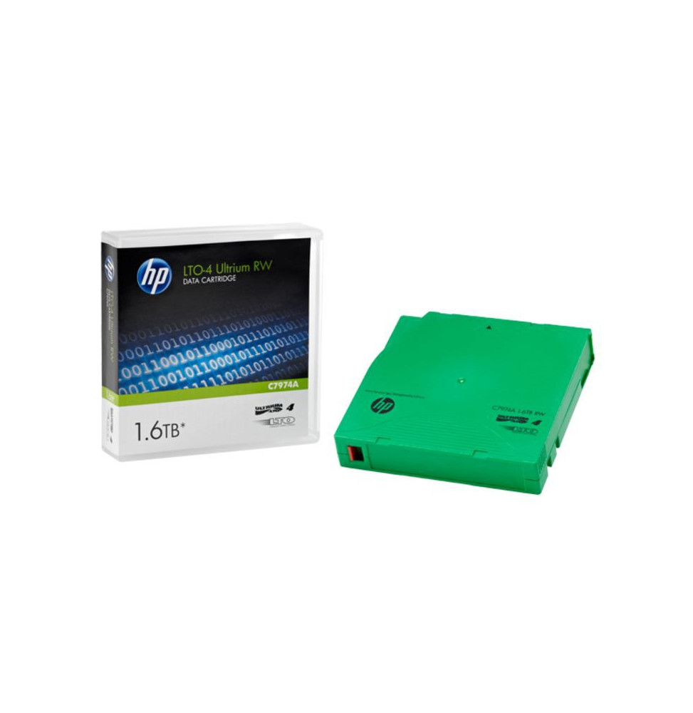 Bande de sauvegarde HP LTO-4 Ultrium 1,6 TB RW réinscriptible (C7974A)