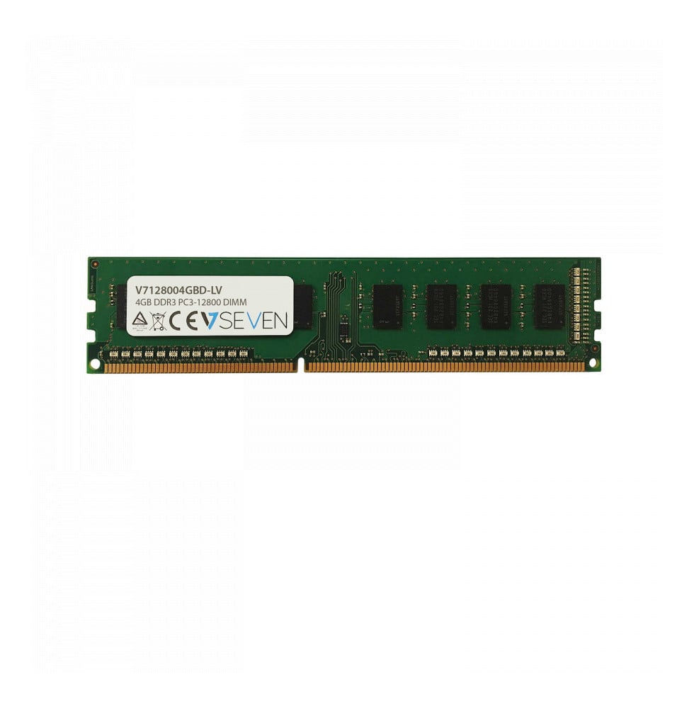 Barrette mémoire VSEVEN DIMM 4GB DDR3 1600 MHz  - Pc Bureau (V7128004GBD-LV)