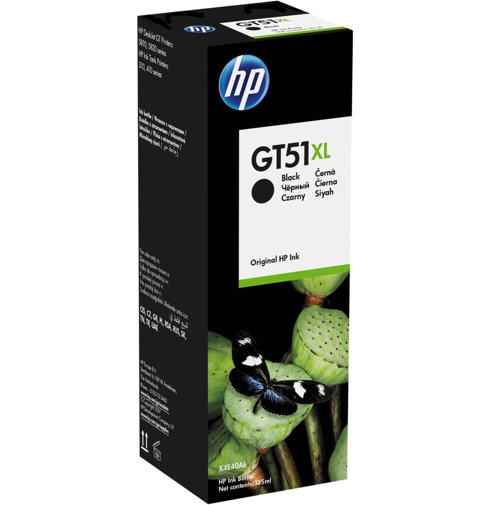 HP GT51XL Noir - Bouteille d'encre grande capacité HP d'origine (X4E40AE)
