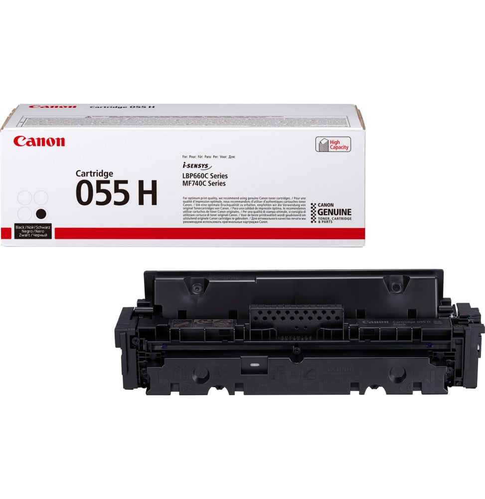 Canon 055 H Noir - Toner Canon haut rendement d'origine (3020C002AA)