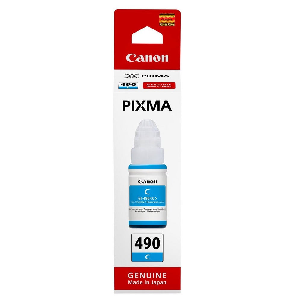 Canon GI-490 C Cyan - Bouteille d'encre Canon d'origine (0664C001AC)