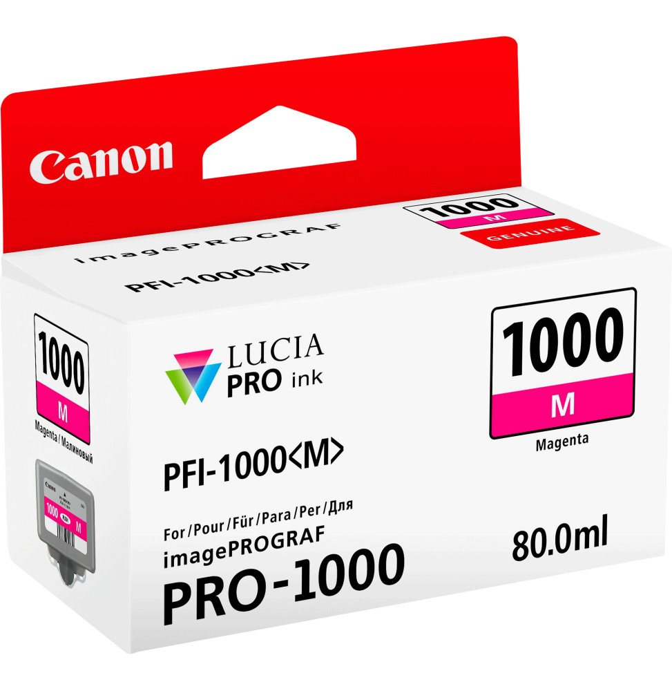 Canon PFI-1000M Magenta - Cartouche d'encre Canon d'origine (0548C001AA) – Image 2