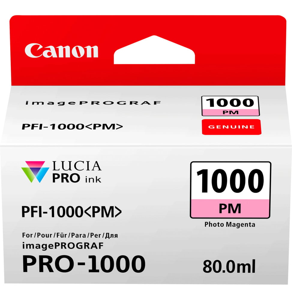 Canon PFI-1000PM Magenta photo - Cartouche d'encre Canon d'origine (0551C001AA)