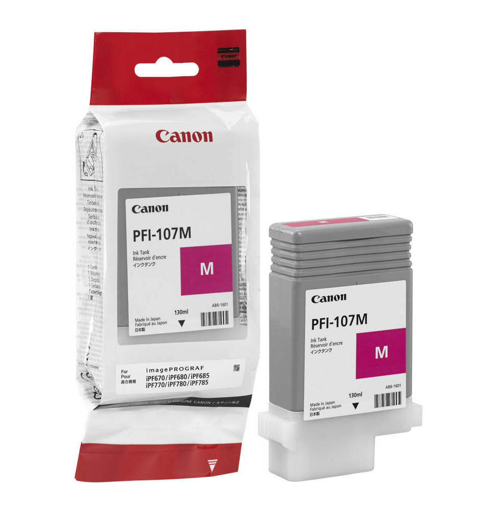 Canon PFI-107 Magenta - Bouteille d'encre Canon d'origine (6707B001AA)