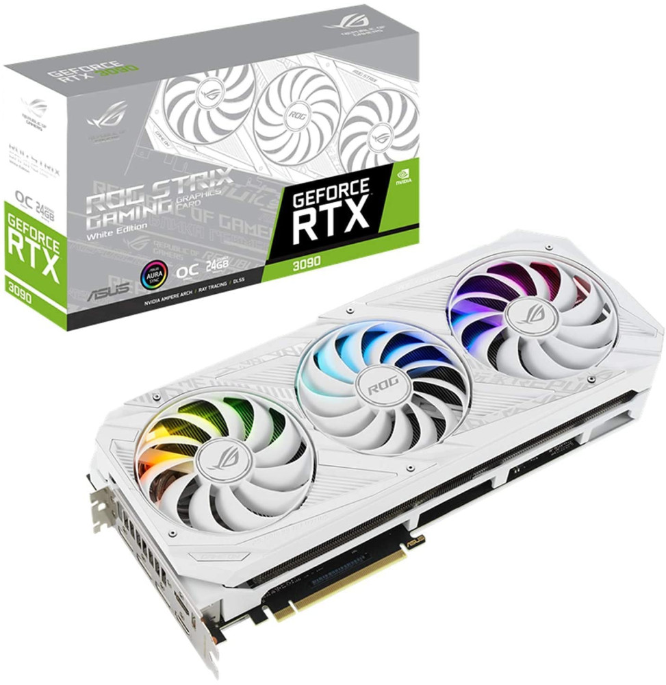 Carte graphique Asus ROG-STRIX-RTX3090-O24G-WHITE 24GB