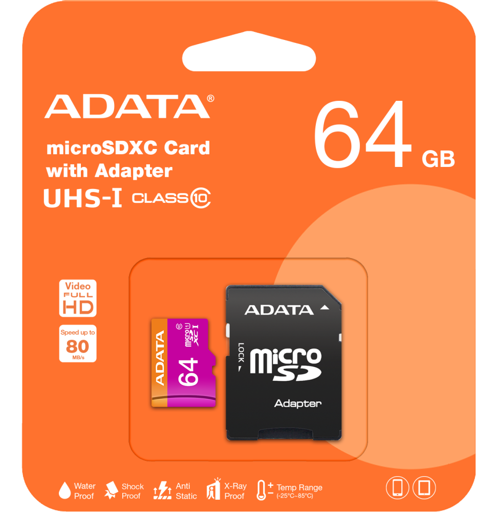 Carte Mémoire ADATA Micro SDHC Class 10 avec Adaptateur