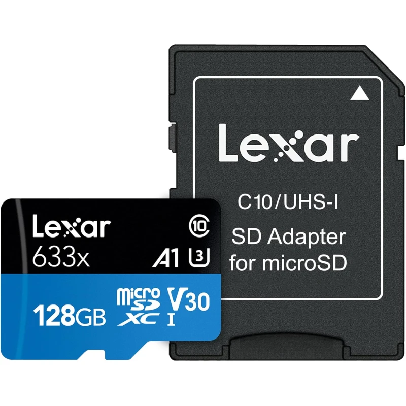 Carte mémoire microSD LEXAR 633X 128GB UHS-I 100MB/s avec adaptateur (LSDMI128BB633A) – Image 3