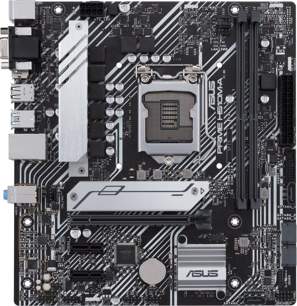 Carte mère Intel® H510 au format micro ATX avec PCIe 4.0 (90MB17C0-M0EAY0)