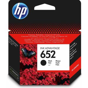 HP 652 Noir - Cartouche d'encre HP d'origine (F6V25AE)