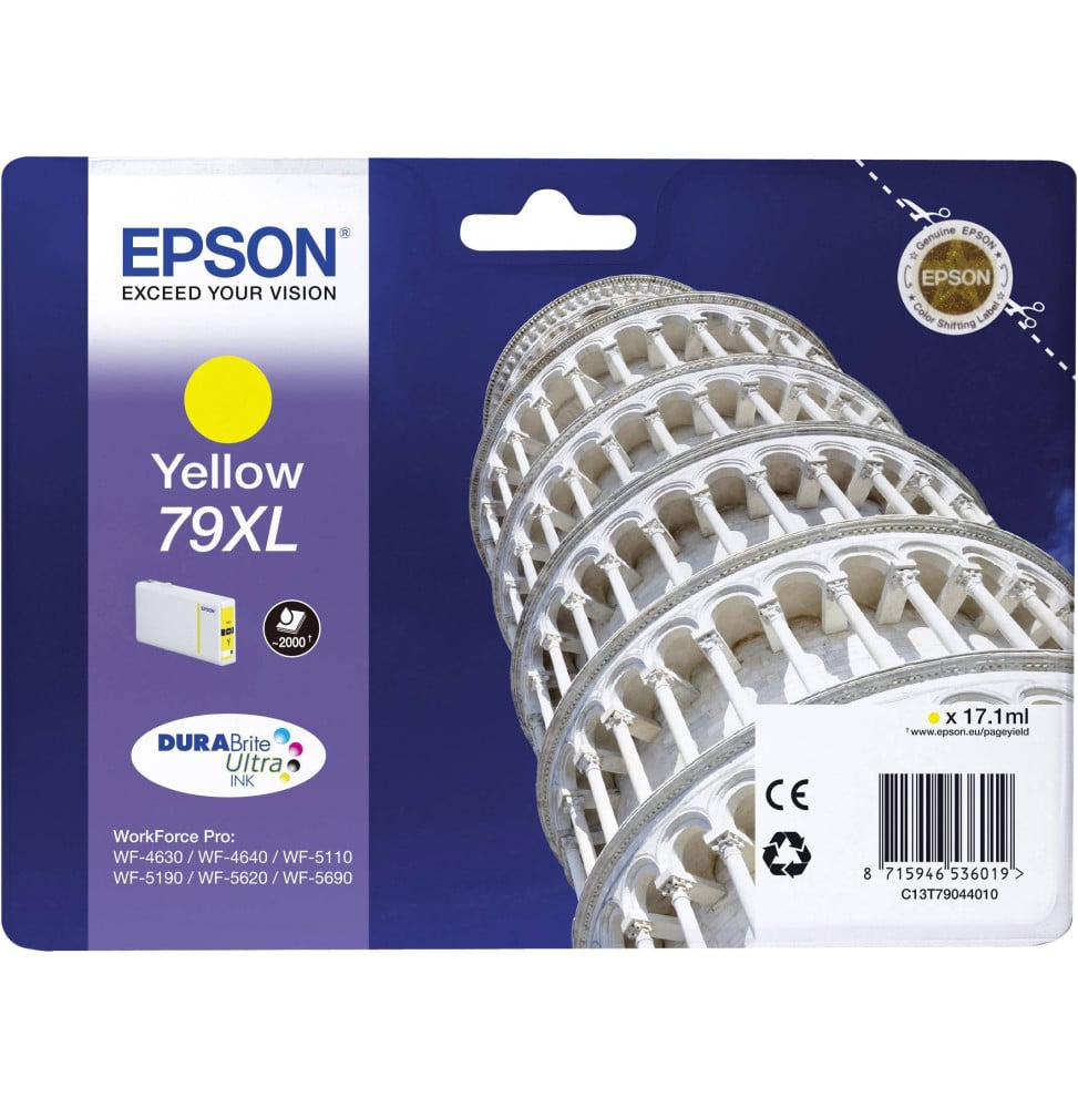 Epson 79XL Jaune - Cartouche d'encre Epson "TOUR DE PISE" d'origine (C13T79044010)
