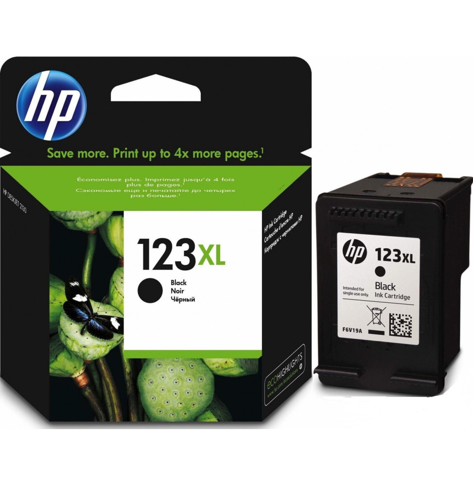 HP 123XL Noir - Cartouche d'encre grande capacité HP d'origine (F6V19AE) – Image 2
