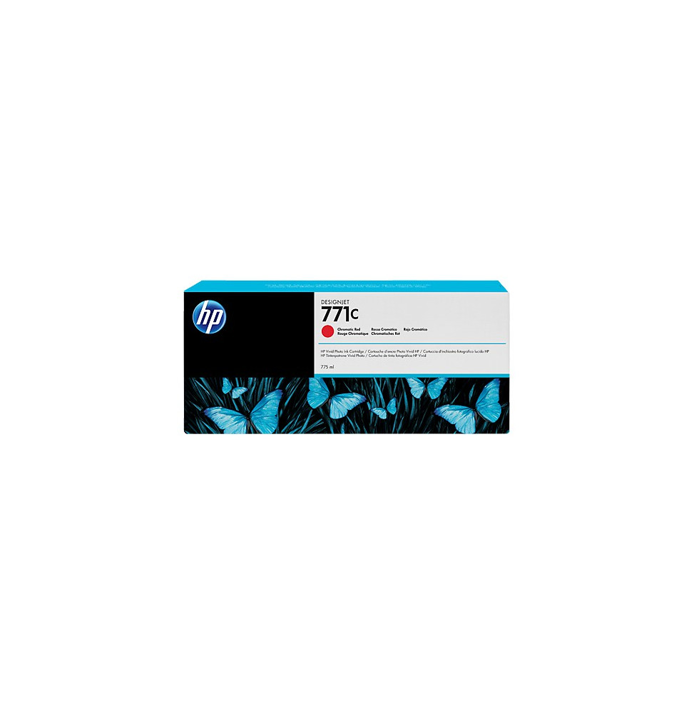 HP 771C Rouge Chromatique - Cartouche d'encre HP d'origine (B6Y08A)