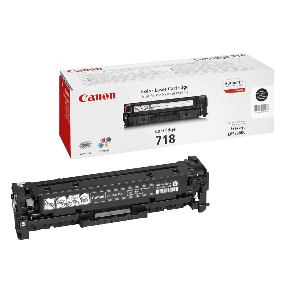 Canon 718 Noir - Toner Canon d'origine (2662B002AA)