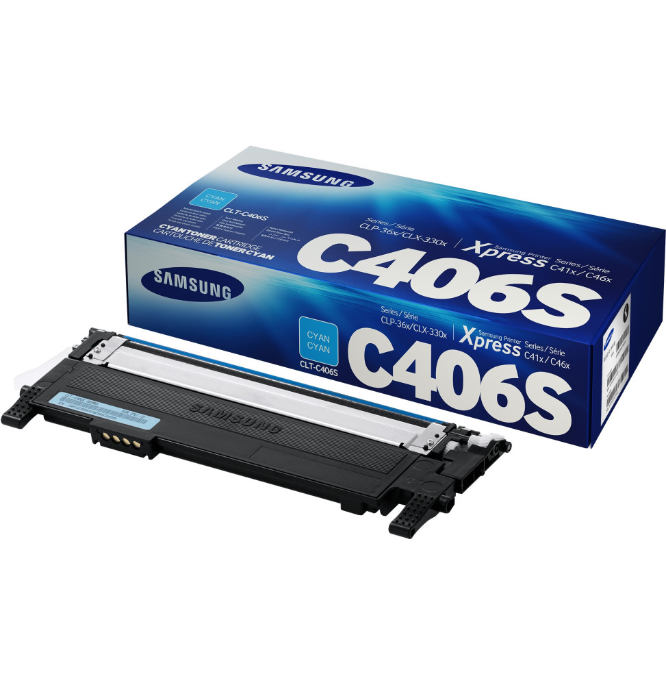 Cartouche de toner Samsung CLT-C406S - Cyan (ST986A)