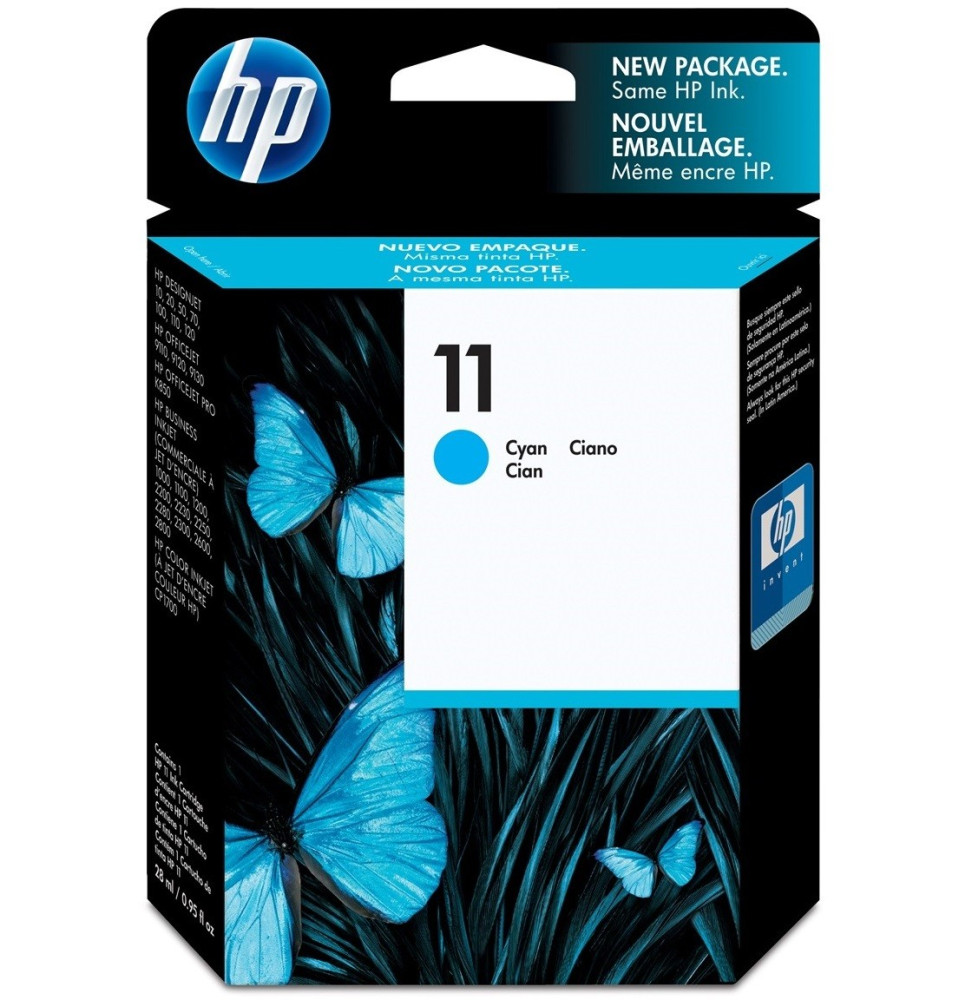 HP 11 Cyan - Cartouche d'encre HP d'origine (C4836A)
