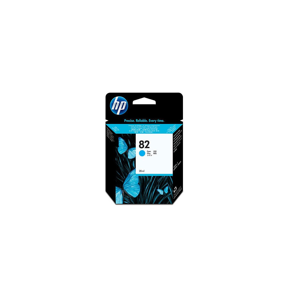 HP 82 Cyan - Cartouche d'encre HP d'origine (CH566A)
