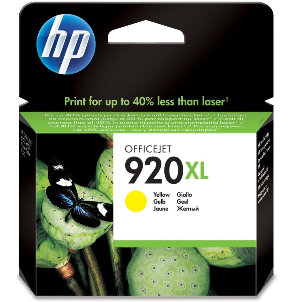 HP 920XL Jaune - Cartouche d'encre grande capacité HP d'origine (CD974AE)