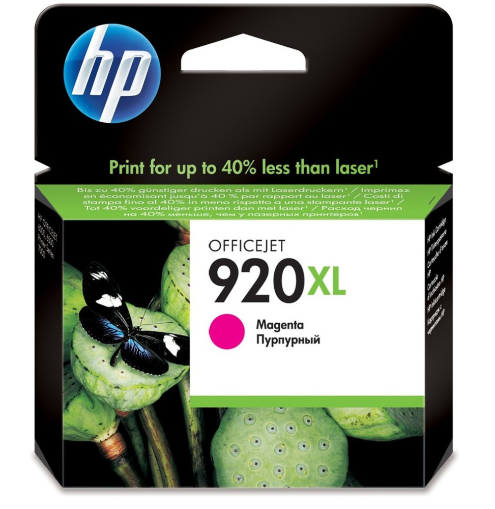 HP 920XL Magenta - Cartouche d'encre grande capacité  HP d'origine (CD973AE)