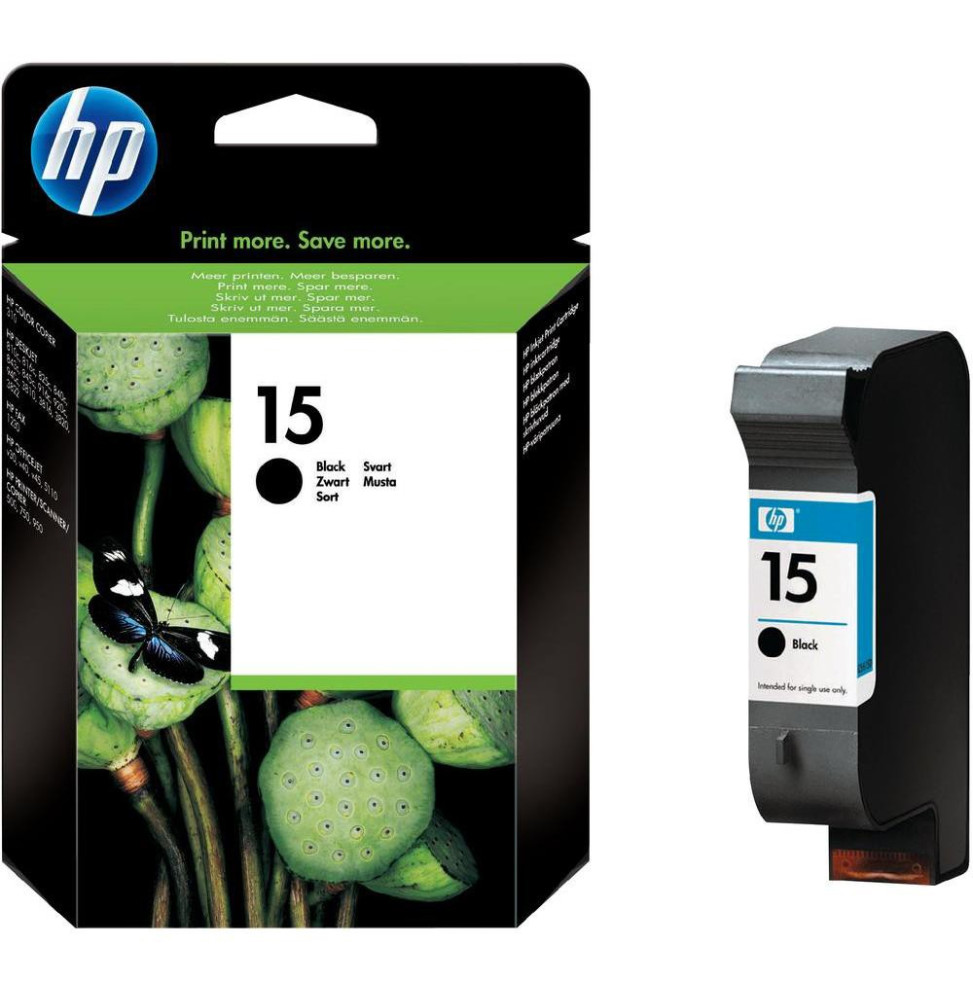 HP 15 Noir - Cartouche d'encre grande capacité HP d'origine (C6615DE) – Image 2
