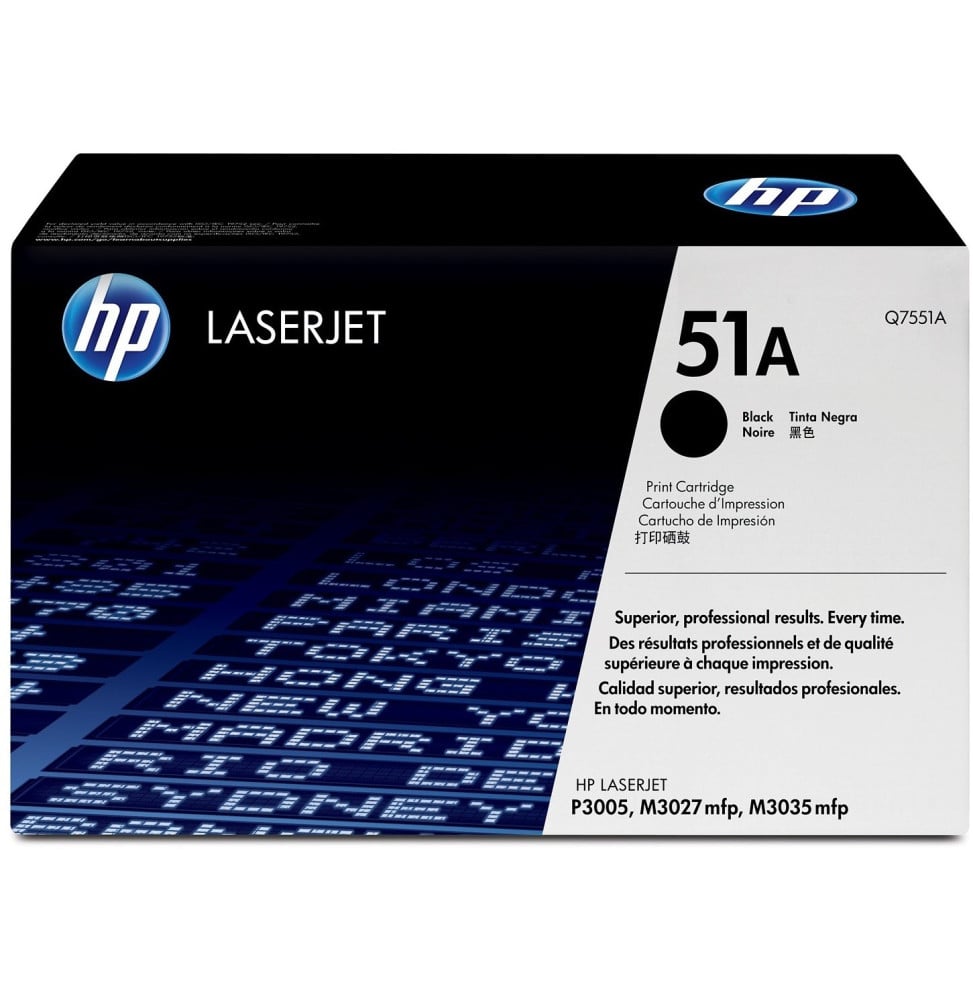 HP 51A Noir (Q7551A) - Toner HP LaserJet d'origine