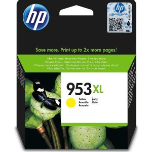 HP 953XL Jaune - Cartouche d'encre grande capacité HP d'origine (F6U18AE)