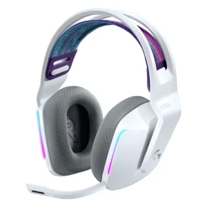 Casque Gaming Sans Fil LOGITECH G733 LIGHTSPEED RGB Blanc (981-000883)